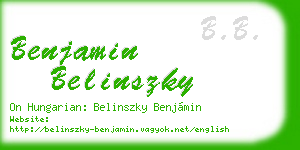 benjamin belinszky business card